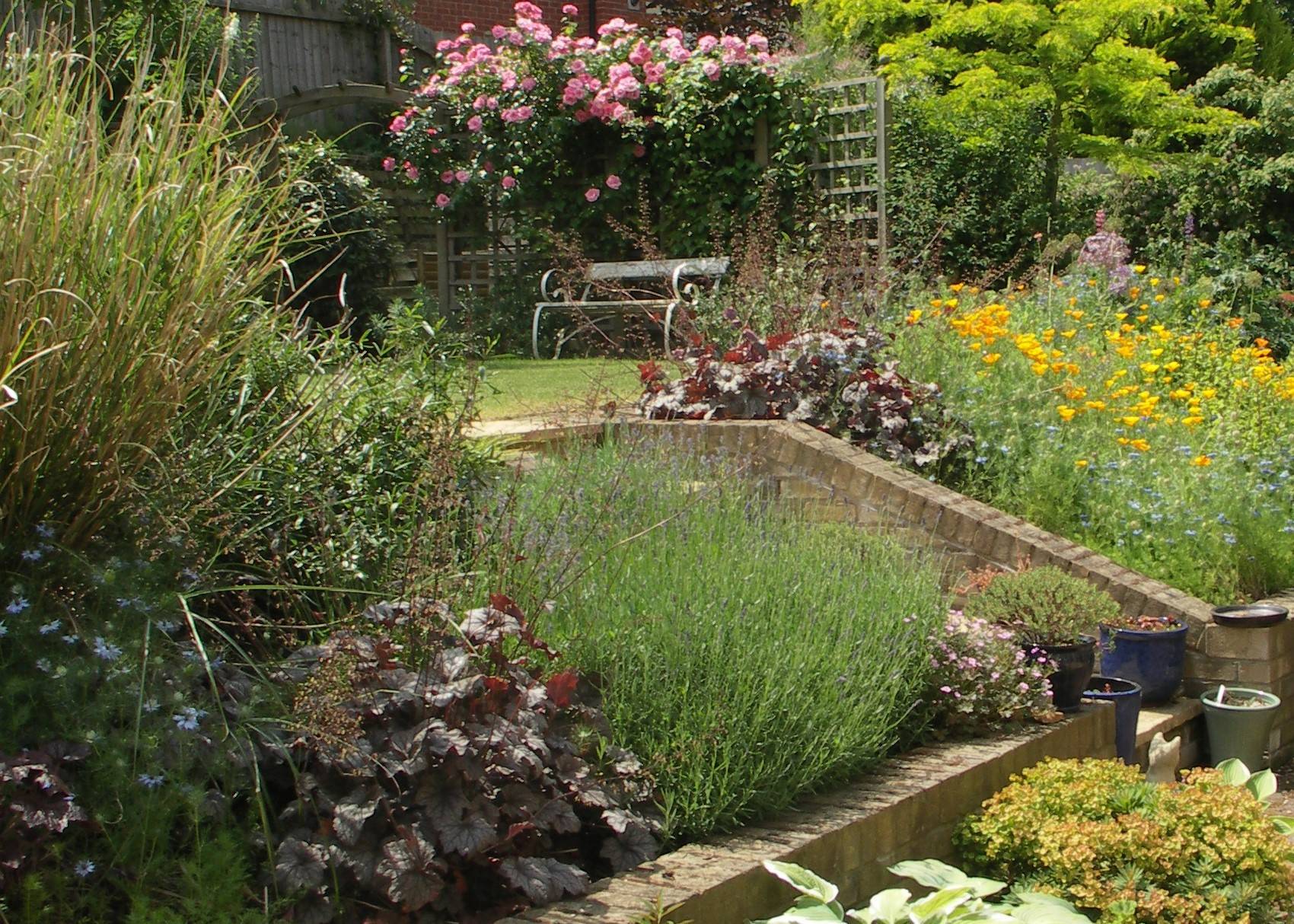 Garden design with multiple features